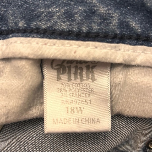 Violet & Pink Artistic Jeans Lavender Rose Striped Marilyn Monroe Unique Rare - Picture 9 of 11